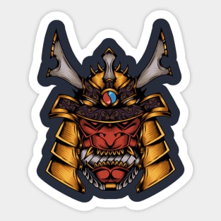 Golden armor samurai Sticker